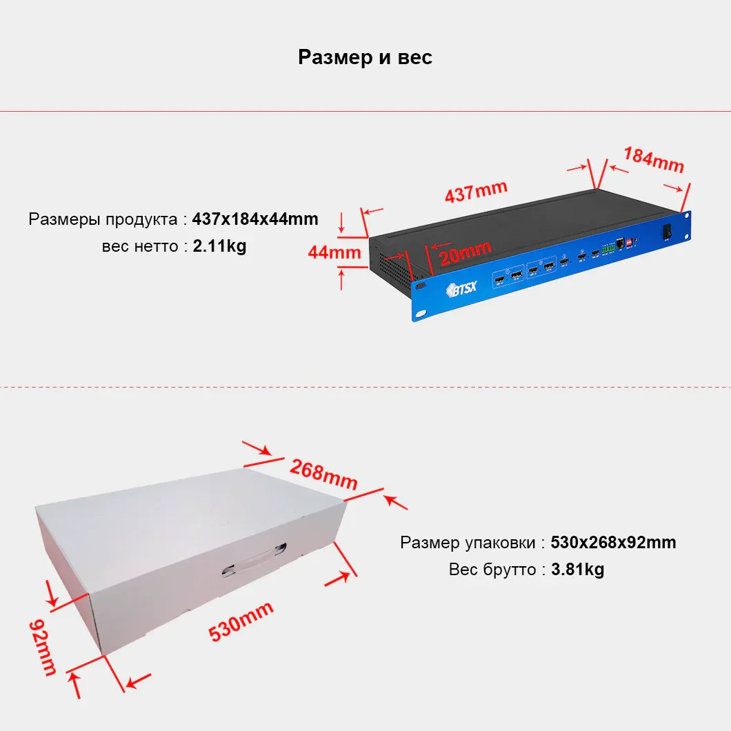 BIT-VP-U1-IC409Pro Контроллер бесшовного переключения видеопроцессора матричного коммутатора 4K60