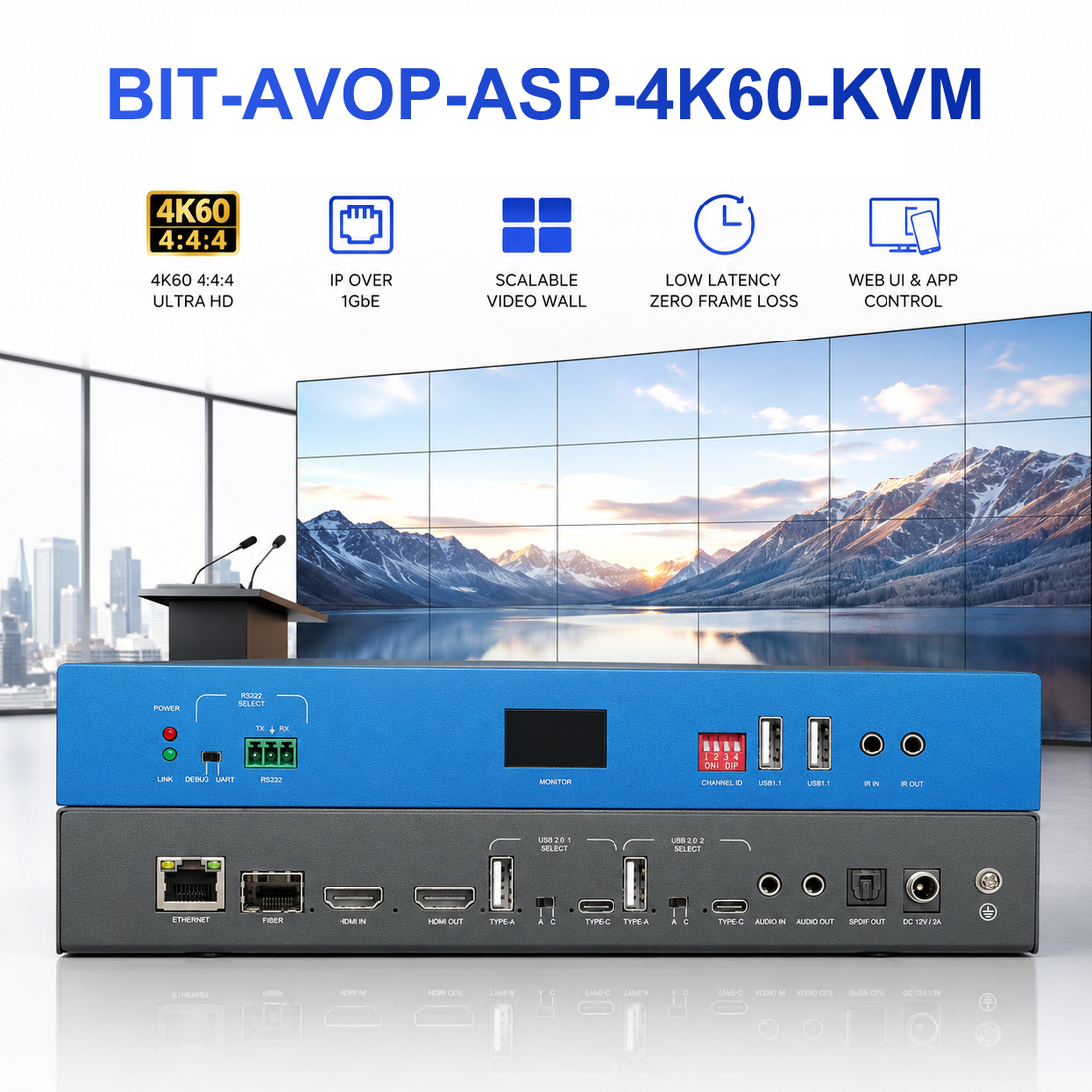 BIT-AVOP-ASP-4K60-KVM энкодер декодер AV over IP 4K60 с KVM