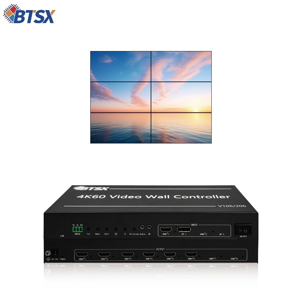 BIT-VWC-106 4K60 Video Wall Controller for Large Screens and Control Rooms 1x5/1x6