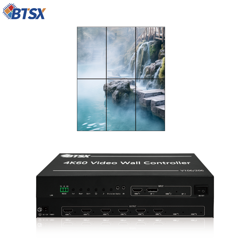 BIT-VWC-106 4K60 Video Wall Controller for Large Screens and Control Rooms 1x5/1x6