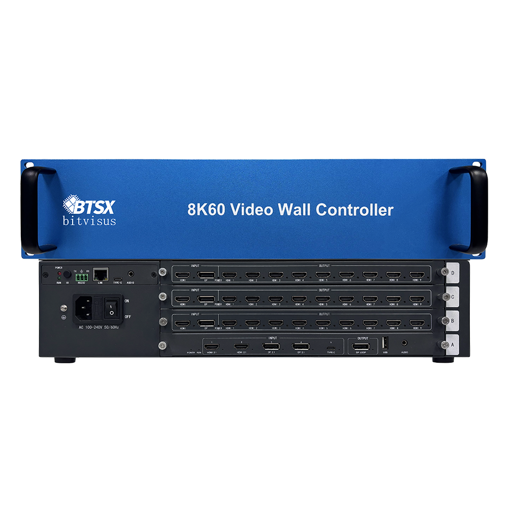 BIT-VWC-8K60-427Max Модульный процессор видеостены 8K60 — 5 входов 8K60, 27 выходов HDMI