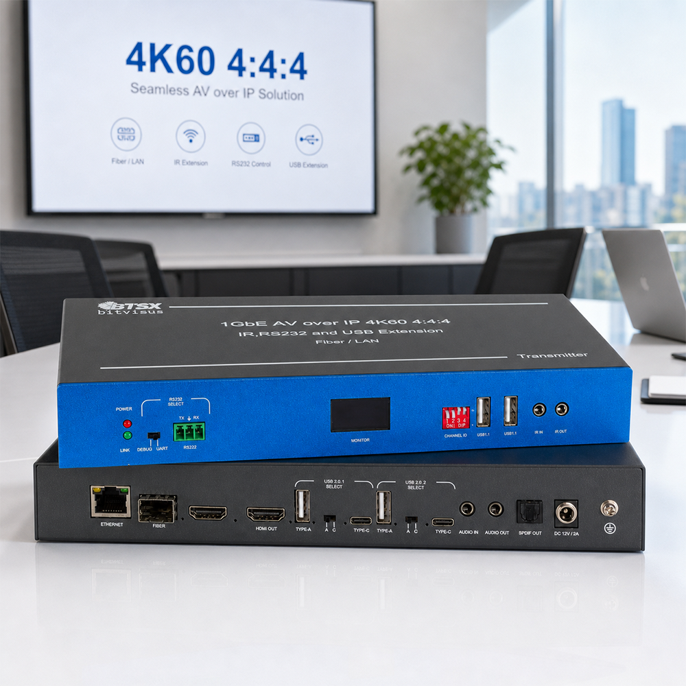 BIT-AVOP-ASP-4K60-KVM — кодер/декодер AV over IP 4K60 с KVM и USB-удлинителем
