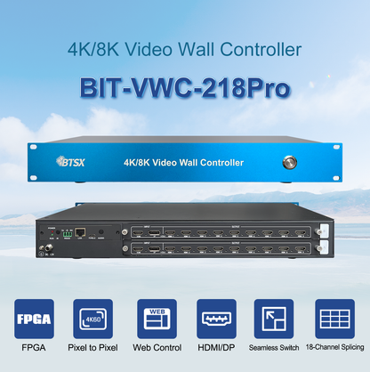 Контроллер видеостены BIT-VWC-218Pro 4K60 (2 входа, 18 выходов)