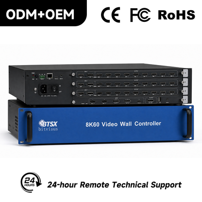 BIT-VWC-8K60-427Max Модульный процессор видеостены 8K60 — 5 входов 8K60, 27 выходов HDMI