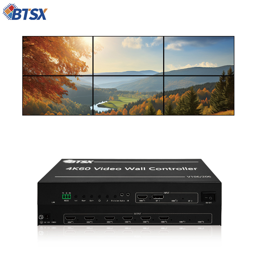 BIT-VWC-106 4K60 Video Wall Controller for Large Screens and Control Rooms 1x5/1x6