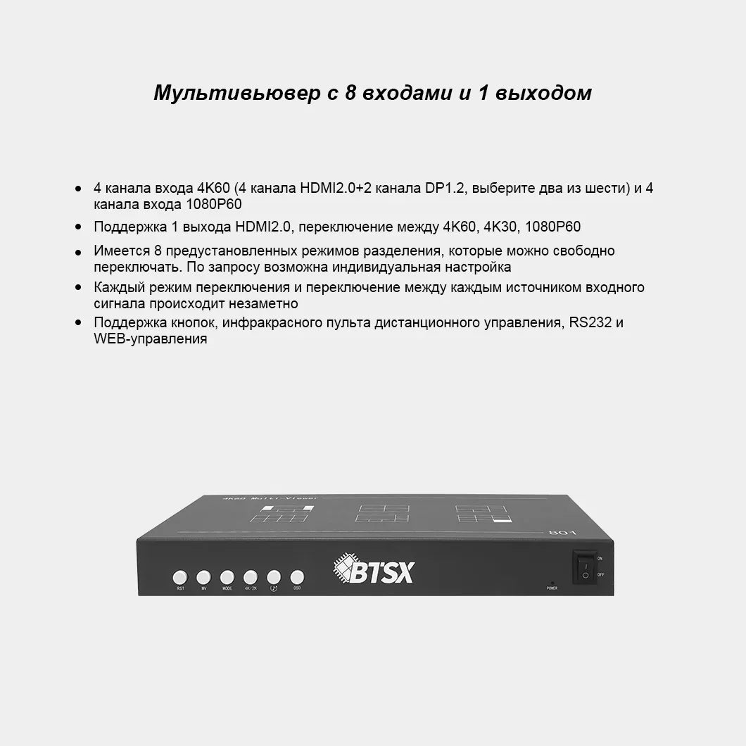 BIT-MV-4K60-801 Bitvisus 4K60 Multi-Screen Processor