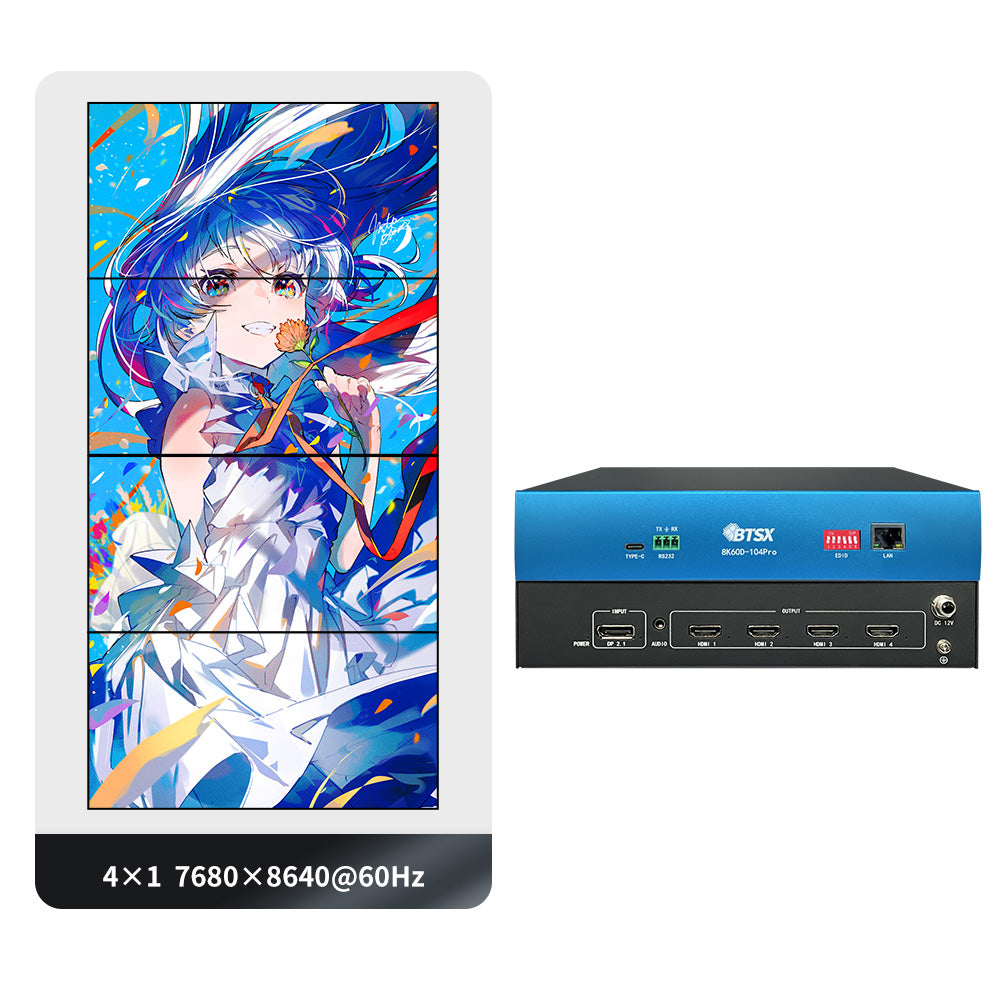 BIT-MSE-8K60D-104Pro 8K60 Video Processor Multi-screen Expander for Multi-channel Projection Blending, Supports Customization