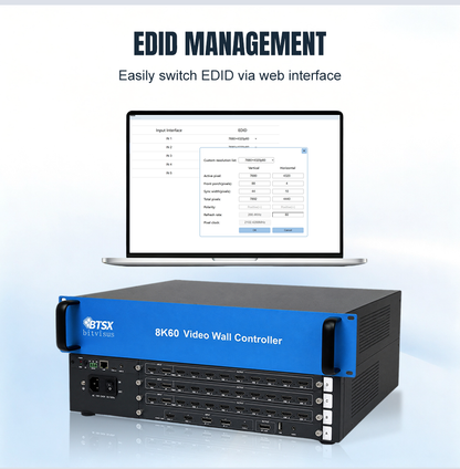 BIT-VWC-8K60-427Max Модульный процессор видеостены 8K60 — 5 входов 8K60, 27 выходов HDMI