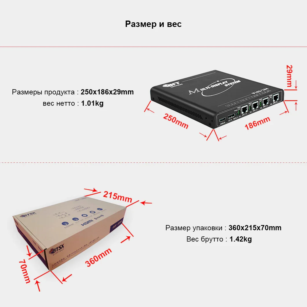 BIT-MSE-HDBT-4K60-104Pro HDBaseT Удлинитель видеостены 4K60 до 150 м — передача Ultra HD на частоте 60 Гц