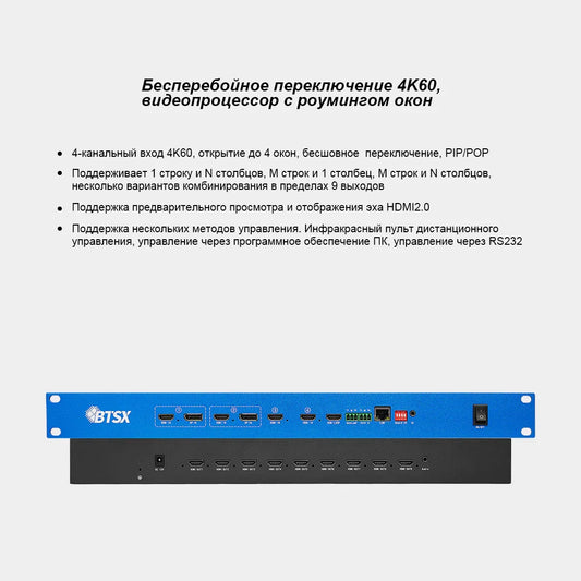 BIT-VP-U1-IC409Pro Контроллер бесшовного переключения видеопроцессора матричного коммутатора 4K60