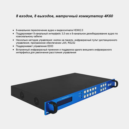 BIT-Ma-U1-MC0808 8×8 4K 60 Hz Matrix Switcher | Bitvisus