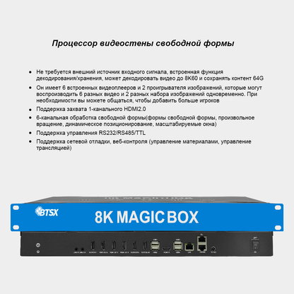 BIT-VJ-106Pro Процессор произвольной формы 8K60: 6-канальное декодирование видео