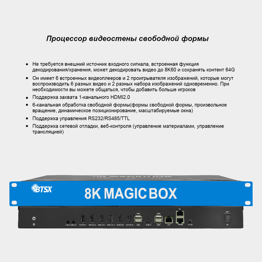 BIT-VJ-106Pro Процессор произвольной формы 8K60: 6-канальное декодирование видео