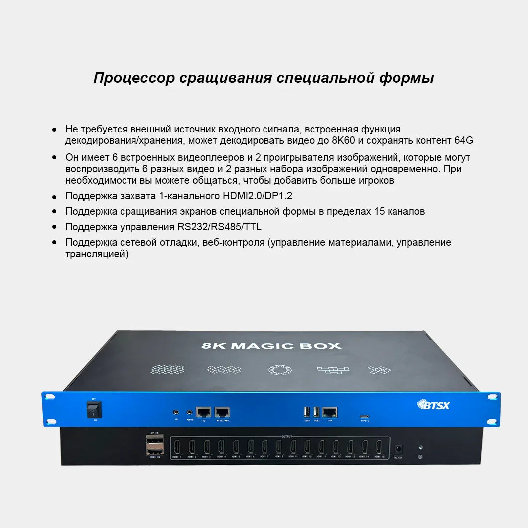 BIT-VJ-U1-115Pro поворот под любым углом и гибкая мозаичная компоновка для размещения до 15 экранов