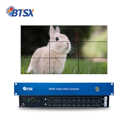 Процессор сплайсинга BIT-VP-809-2L на видеостене 3×3 LCD с одним источником 4K60 попиксельно